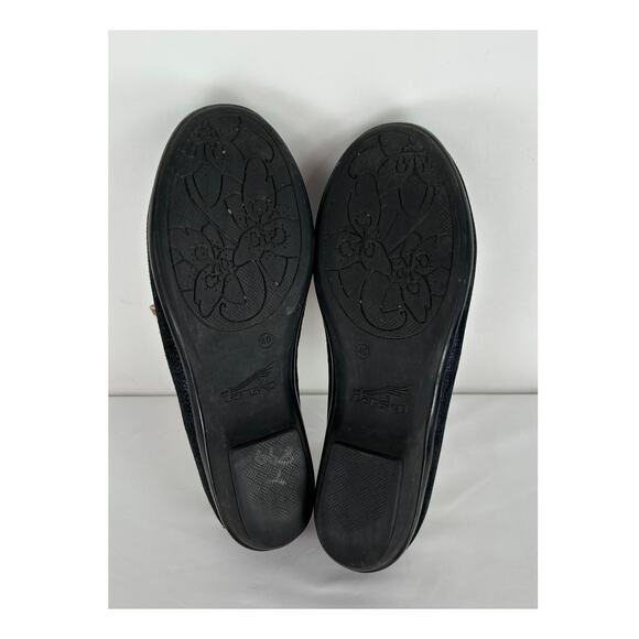 Dansko Blue Shimmer Metallic Clog Loafer Comfort Nursing Shoe Womens Size 40 - Picture 11 of 13